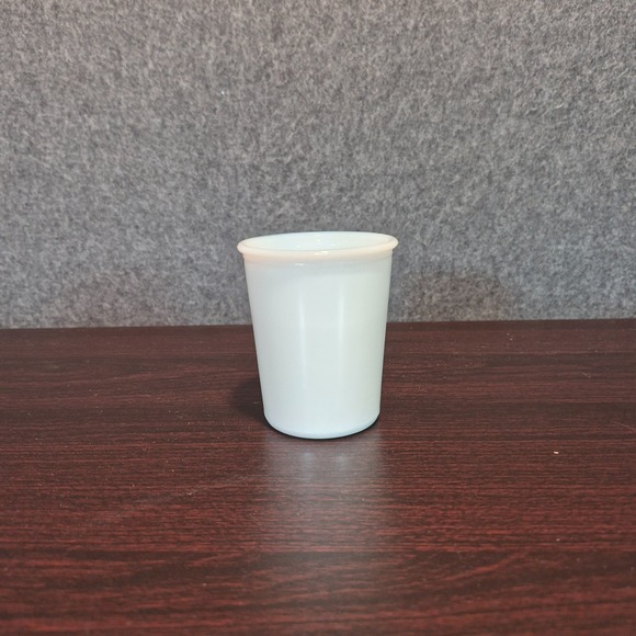 HAZEL ATLAS Other - HAZEL ATLAS WHITE OPALESCENT MILK GLASS 3-1/2" JUICE GLASS TUMBLER SET OF 3 PCS